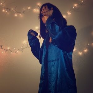 VICTORIA’S SECRET Royal Blue 100% Silk Robe/Dress